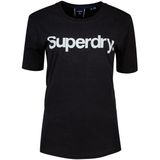 Superdry - Core Logo T-shirt - Zwart - Korte Mouwen - Vrouw