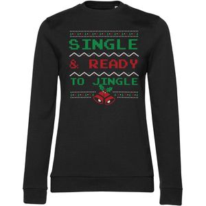 Hybris Damen Single Ready To Jingle Girly Sweatshirt SH-53-16086-H71-13 Black-M