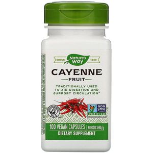 Nature's Way, Cayenne Fruit, 40,000 SHU, 100 Vegan Capsules
