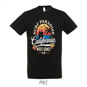 T-Shirt 1-170 Surf Paradise California West Coast - Zwart, S