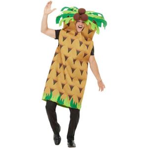 Smiffy's - Hawaii & Carribean & Tropisch Kostuum - Tropische Wandelende Palmboom Kostuum - Bruin - One Size - Carnavalskleding - Verkleedkleding