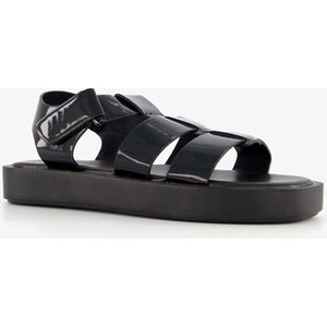 ONLY Shoes dames lak vissers sandalen zwart - Maat 39