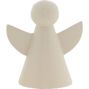 Home Society - Deco engel - Gaby - Metaal - Maat L - Beige - 11 x 10 x 7 cm