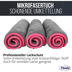 5x lakvriendelijke microvezeldoek voor auto's - ongelooflijke zuigkracht en pluisvrij dankzij extreem zachte microvezel - autopoetsdoeken voor professionele autoverzorging in 40x40cm (5)
