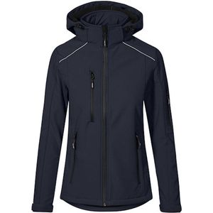 Women's Softshell Outdoorjas met afneembare capuchon Navy - XL