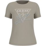 Guess - Driehoekig T-shirt - Grijs - Korte Mouwen