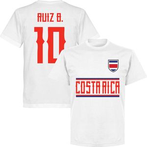 Costa Rica Ruiz B. 10 Team T-Shirt - Wit - XS