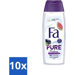Fa - Douchegel - Pure Freshness - Acai & Guave - Verfrissend & Verzorgend - 250 ml - Bulkverpakking - 10 stuks