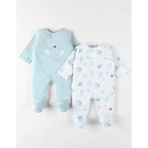 Noukie's - 2 Pack - Pyjama's - jersey - Dieren - 0 maand 50