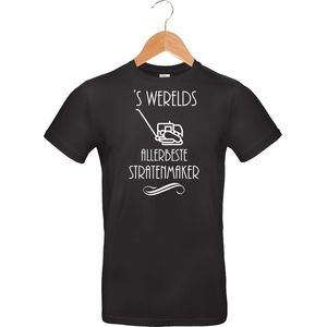 Mijncadeautje T-shirt - 's Werelds beste Stratenmaker - - unisex - Zwart (maat XXL)