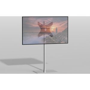 TV vloerstatief TILE 100 Design Tv standaard Trendy geborsteld RVS 19-40” - VESA 300x300