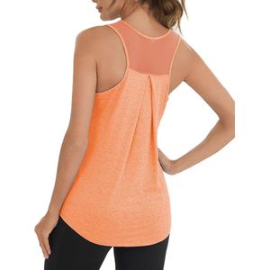 Tanktop voor Vrouwen - Mouwloos Fitness Shirt met Mesh Rug voor Hardlopen en Training