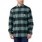 Carhartt - Rugged Flex - Flannel Shirt - Plaid Slate Green - Heren (valt als )