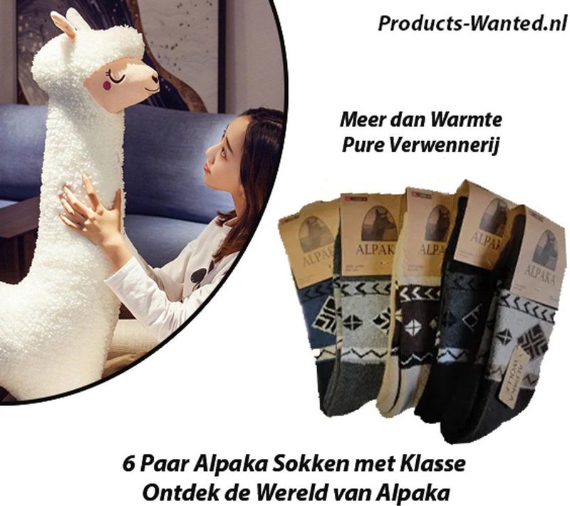 Alpaka Sokken - 6 Paar - Maat 43-47 - Antibacterieel en Temperatuurregulerend