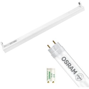 LED TL Armatuur met T8 Buis - OSRAM SubstiTUBE Value EM 865 - Igia Dybolo - 60cm Enkel - 7.6W - Helder/Koud Wit 6500K