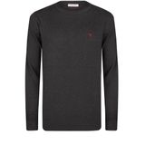 Felix Hardy - Classic Crew Neck Knit Sweater - Antraciet - 100% Katoen - Heren