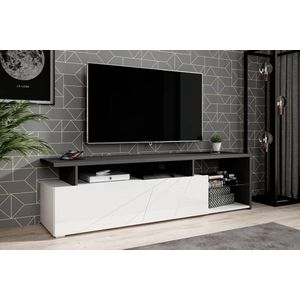 Meubella - TV-Meubel Colin - Wit - Zwart - 170 cm