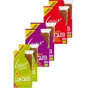 Leev® Bio | Mix Low Carb Qrackers | Voordeelpakket | 6 x Low Carb Qrackers
