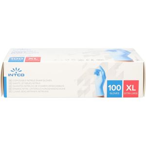 Wegwerp handschoenen - Nitril handschoenen - Poedervrij - blauw - maat XL - 100 stuks