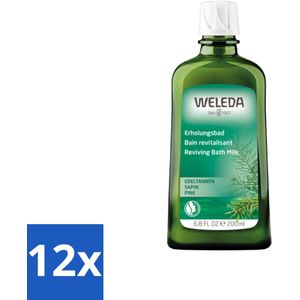 WELEDA - Verkwikkingsbadmelk - Zilverspar - 200 ml - Voordeelverpakking - 12 stuks