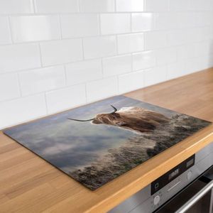 Inductie beschermer hooglander in het openlandschap | 89.6 x 51.5 cm | Keukendecoratie | Bescherm mat | Inductie afdekplaat
