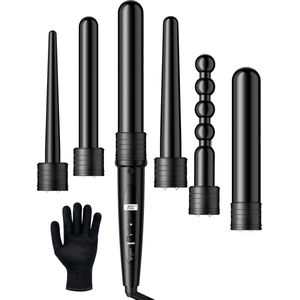 VAIVE Krultang met 6 Opzetstukken - Haarkruller - Krultangen - Curling iron - 32mm - 19 mm - 25mm