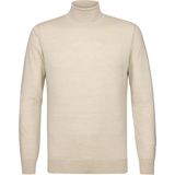 Profuomo - Slim Fit Coltrui - Beige - Heren Trui - 100% Wol