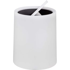 WENKO prullenbak Atri 6 liter in wit kunststof, met swingdeksel en binnenemmer
