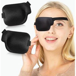 2 x Adjustable Silk Eye Patches Elastic for Lazy Eyes Squabismus Amliopia and Squint