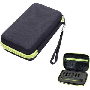 Scheerapparaat Opbergtas - EVA Scheerapparaat Opbergdoos - 21*12.5*6.5cm - Zwart - Geschikt voor Philips OneBlade QP15/25 Scheerapparaat Opbergdoos