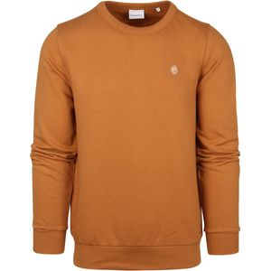 KnowledgeCotton Apparel - Sweater Oranje - Heren - Maat L - Regular-fit