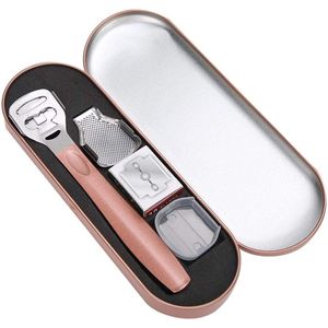 Callus Verwijderaar - Voet Callus Shaver Set - Roestvrijstalen Voetvijl - Pedicure Dode Huid Verwijderingshulpmiddel Set (Roze Goud)