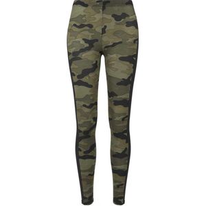 Urban Classics - Camo Stripe Legging - 2XL - Bruin/Groen