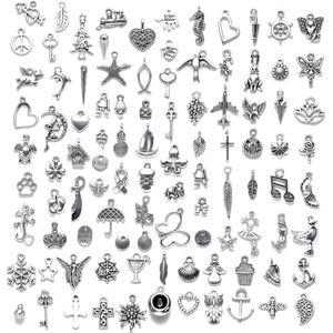 150 pieces silver pendants - bracelet necklace pendants - jewellery crafts small pendant Tibetan silver - jewelry making crafts.