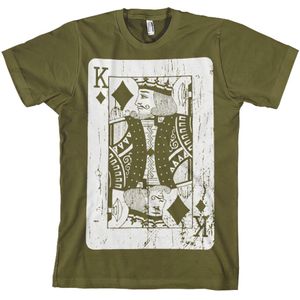Hybris King Of Cards T-Shirt SH-1-15394-H13-5 Olive-S