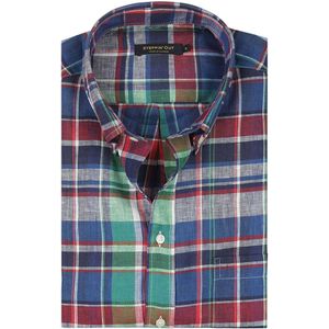 Steppin' Out Overhemd Linnen Ruit Multicolour - Maat XXL - Heren