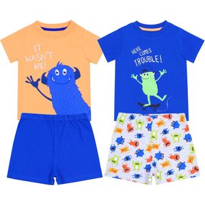 2x pyjama blauw monster