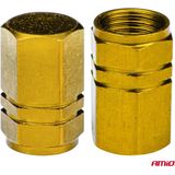 Aluminium ventieldopje geel 4 stuks