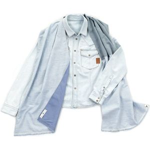 YELIZ YAKAR - Handmade - enkel exemplaar- Luxe dubbelzijdig unisex katoen- modal sjaal “ Alcor ”- enkel exemplaar - blauw - designer kleding- zomer sjaal- luxecadeau