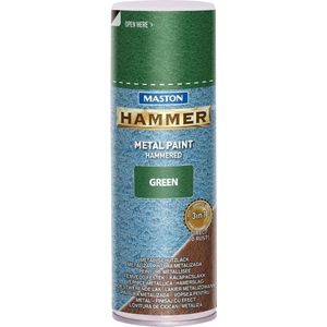 Maston Hammer - metaalverf - groen - hamerslag - spuitverf - 400 ml - spuitbus verf