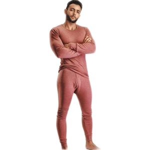 Embrator mannen Thermo set Shirt en Broek rood melange maat L