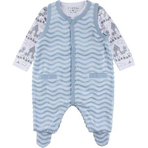 Fixoni - Tweedeling romperpakje Into - blauw maat 50