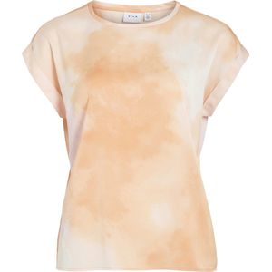 Vila T-shirt Viellette Full Satin Top - Noos 14109246 Cadmium Orange Dames Maat - 38
