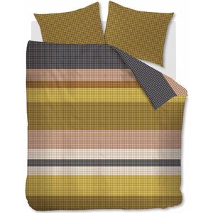 Beddinghouse - Grid - Dekbedovertrek - Gold - Eenpersoons - 140x200/220 cm