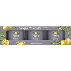 Yankee Candle Filled Votive 3-pack - Black Tea & Lemon