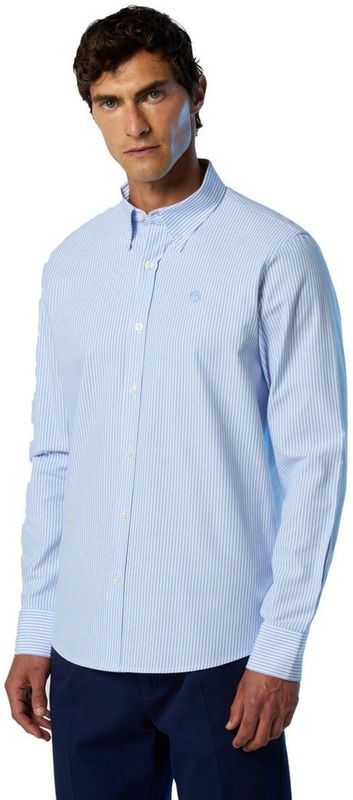 North Sails - Regular 664404 - Overhemd - Blauw - Lange Mouwen
