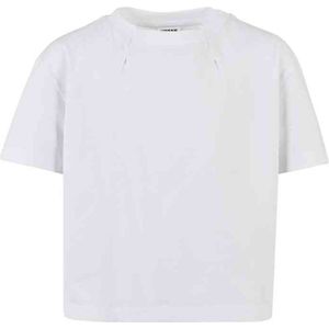 Urban Classics - Organic Oversized Pleat Kinder T-shirt - Kids 110/116 - Wit