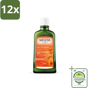 WELEDA - Massageolie Sport - Arnica - 200 ml - Voordeelverpakking - 12 stuks - Sportmassage - Spierpijn