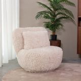 LABEL51 Doodle Fauteuil - Creme - Stof - -