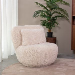 LABEL51 Doodle Fauteuil - Creme - Stof - One Size - -